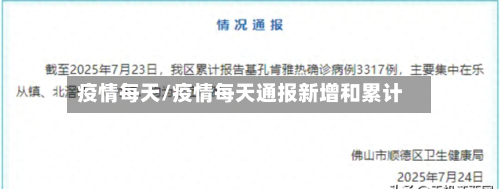疫情每天/疫情每天通报新增和累计